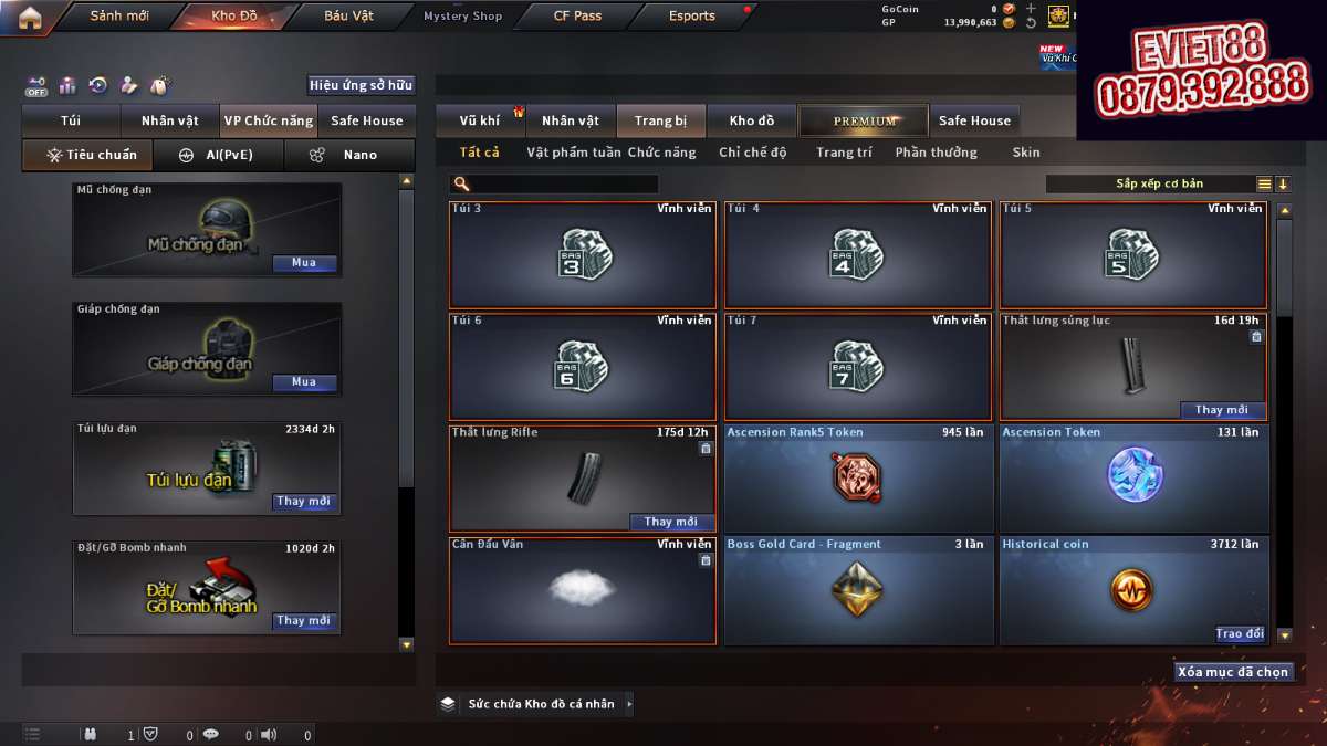 shop acc cf uy tin gia re